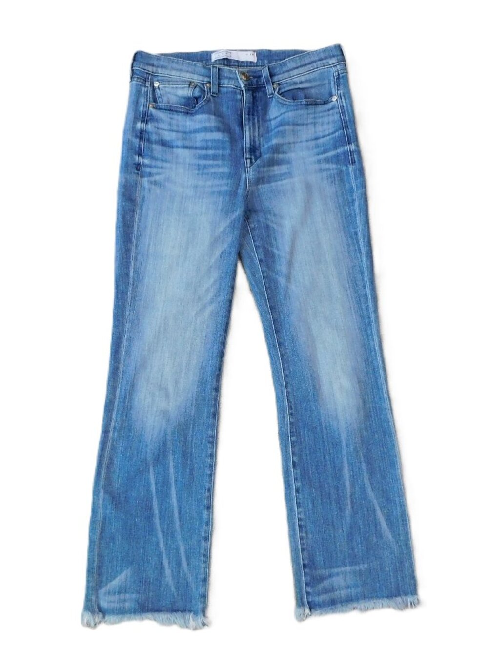 AYR The Bomb Pop Straight Crop Jeans w/Frayed Hem | Med Wash | VGUC | 30